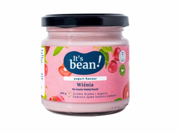 it's bean - wegański jogurt owocowy o smaku wiśniowym